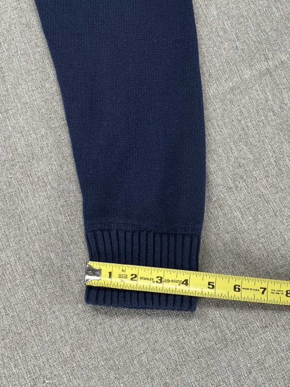 Eddie Bauer 1/4 Zip Ribbed Knit Sweater Top Men's XL Blue Casual - Picture 13 of 13